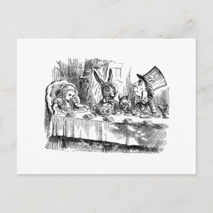  Alice in Wonderland Mad Hatter-theeparty Briefkaart