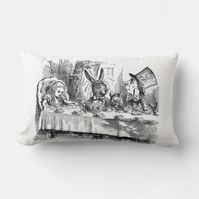  Alice in Wonderland Mad Hatter-theeparty Kussen (Voorkant)