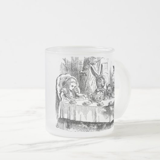  Alice in Wonderland Mad Hatter-theeparty Matglas Koffiemok (Voorkant rechts)