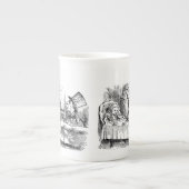 Alice in Wonderland Mad Hatter-theeparty Porselein Kop (Voorkant)