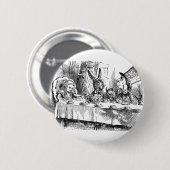 Alice in Wonderland Mad Hatter-theeparty Ronde Button 5,7 Cm (Voorkant /achterkant)