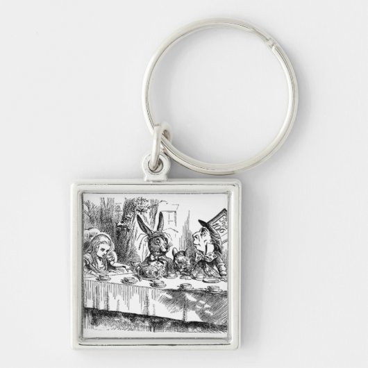  Alice in Wonderland Mad Hatter-theeparty Sleutelhanger (Voorkant)