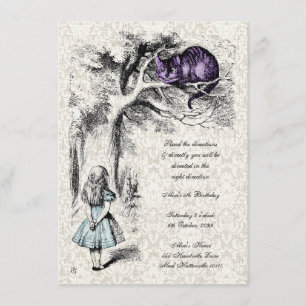Alice in Wonderland Mad Hatters Tea Party Birthday Kaart