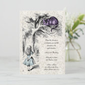 Alice in Wonderland Mad Hatters Tea Party Birthday Kaart (Staand voorkant)