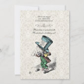 Alice in Wonderland Mad Hatters Tea Party Birthday Kaart (Achterkant)