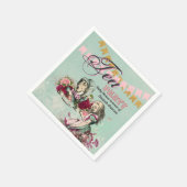 Alice in Wonderland Mad Hatters Tea Party Custom Servet (Hoek)