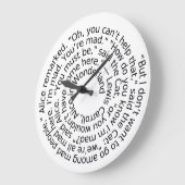 Alice in Wonderland Mad quote muur klok (Hoek)