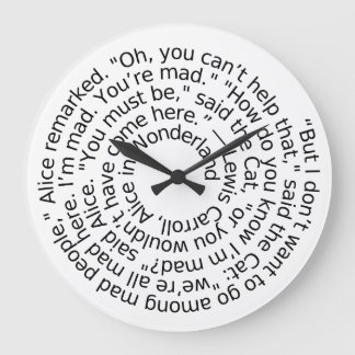 Alice in Wonderland Mad quote muur klok