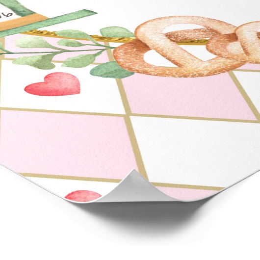 Alice in Wonderland Mad Tea Birthday Party Welkom Poster (Hoek)