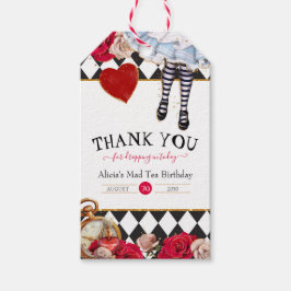 Alice in Wonderland Mad Tea Dank je wel Cadeaulabel