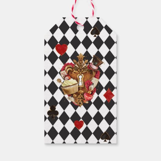 Alice in Wonderland Mad Tea Dank je wel Cadeaulabel (Achterkant)