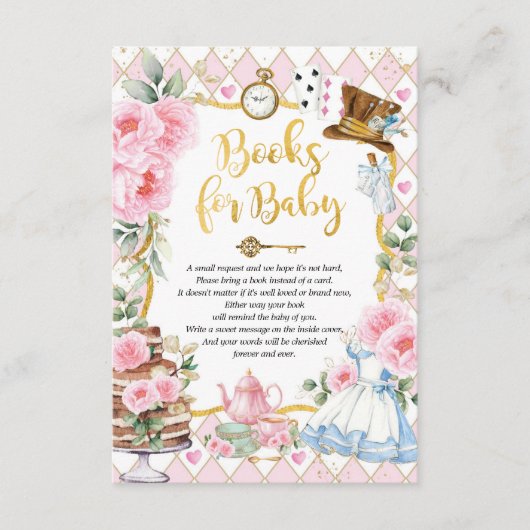 Alice in Wonderland Mad Tea Party Books for Baby Informatiekaartje (Voorkant)