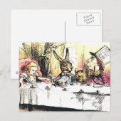 Alice in Wonderland Mad Tea Party Briefkaart (Voorkant / Achterkant)