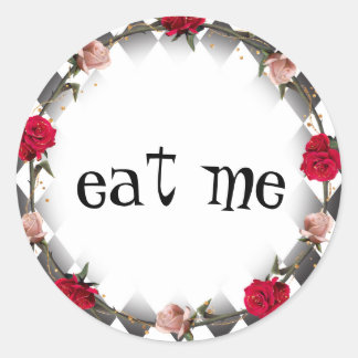 Alice in Wonderland Mad Tea Party eet me Ronde Sticker