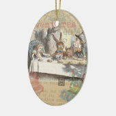Alice in Wonderland Mad Tea Party Keramisch Ornament (Links)