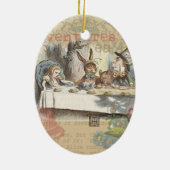 Alice in Wonderland Mad Tea Party Keramisch Ornament (Achterkant)