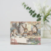 Alice in Wonderland Mad Tea Party Kunst Briefkaart (Staand voorkant)