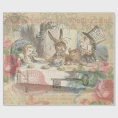 Alice in Wonderland Mad Tea Party Kunst Cadeaupapier (Vlak)