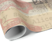 Alice in Wonderland Mad Tea Party Kunst Cadeaupapier (Rol Hoek)