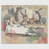 Alice in Wonderland Mad Tea Party Kunst Cadeaupapier (Vlak)