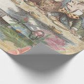 Alice in Wonderland Mad Tea Party Kunst Cadeaupapier (Hoek)