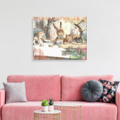 Alice in Wonderland Mad Tea Party Kunst Canvas Afdruk (Insitu (Woonkamer))