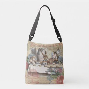 Alice in Wonderland Mad Tea Party Kunst Crossbody Tas