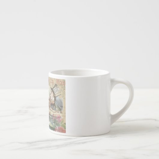 Alice in Wonderland Mad Tea Party Kunst Espresso Kop (Rechts)