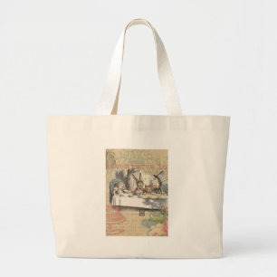 Alice in Wonderland Mad Tea Party Kunst Grote Tote Bag