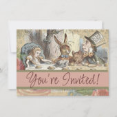 Alice in Wonderland Mad Tea Party Kunst Kaart (Voorkant)