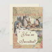 Alice in Wonderland Mad Tea Party Kunst Kaart (Voorkant / Achterkant)