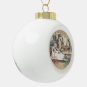Alice in Wonderland Mad Tea Party Kunst Keramische Bal Ornament (Links)