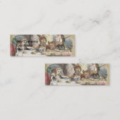 Alice in Wonderland Mad Tea Party Kunst Mini Visitekaartje (Voorkant / Achterkant)