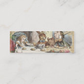 Alice in Wonderland Mad Tea Party Kunst Mini Visitekaartje (Achterkant)