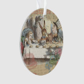 Alice in Wonderland Mad Tea Party Kunst Ornament (voorkant)