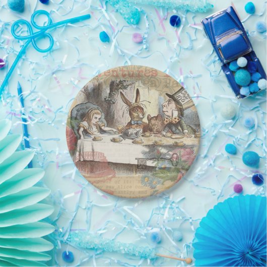 Alice in Wonderland Mad Tea Party Kunst Papieren Bordje (Feest)
