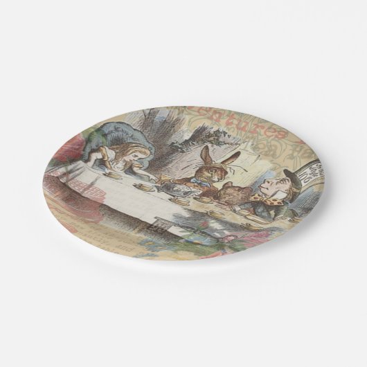 Alice in Wonderland Mad Tea Party Kunst Papieren Bordje (Gekanteld)