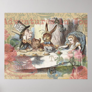 Alice in Wonderland Mad Tea Party Kunst Poster