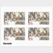 Alice in Wonderland Mad Tea Party Kunst Rechthoekige Sticker (Vel)