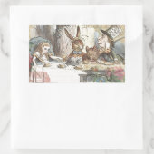 Alice in Wonderland Mad Tea Party Kunst Rechthoekige Sticker (Tas)