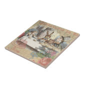 Alice in Wonderland Mad Tea Party Kunst Tegeltje (Zijkant)