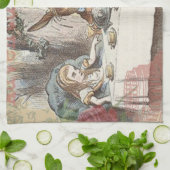 Alice in Wonderland Mad Tea Party Kunst Theedoek (Gevouwen)