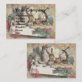 Alice in Wonderland Mad Tea Party Kunst Visitekaartje (Voorkant / Achterkant)