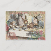 Alice in Wonderland Mad Tea Party Kunst Visitekaartje (Achterkant)