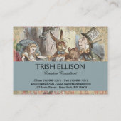 Alice in Wonderland Mad Tea Party Kunst Visitekaartje (Achterkant)