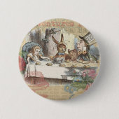 Alice in Wonderland Mad Tea Party Ronde Button 5,7 Cm (Voorkant)