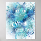 Alice in Wonderland Mad Vertical Print (Voorkant)