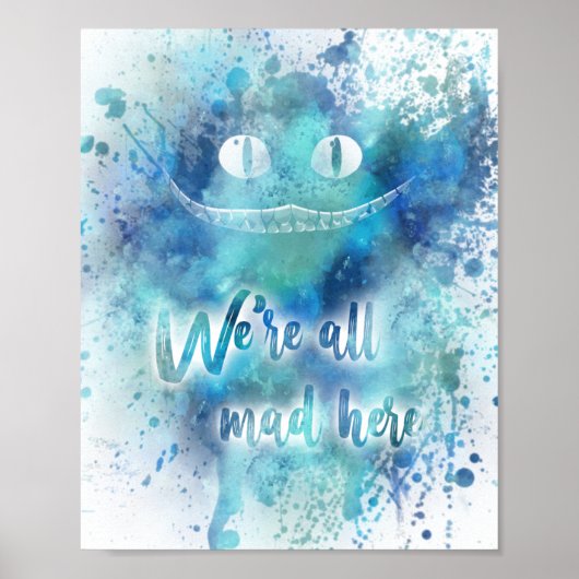 Alice in Wonderland Mad Vertical Print (Voorkant)