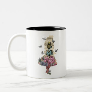 Alice in Wonderland Magische Tuin -  Boek Tweekleurige Koffiemok