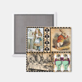 Alice in Wonderland magneet (Voorkant / Achterkant)